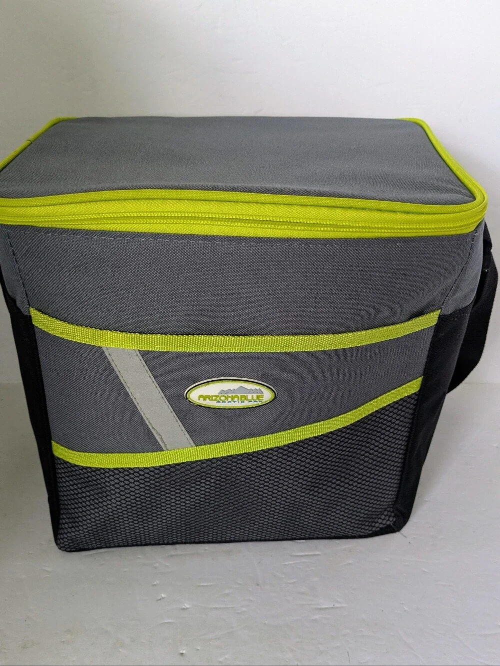 Arizona Blue Artic Pak Gray & Lime Insulated Cooler Bag Travel Luggage Bag